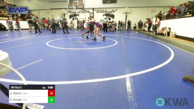 98 lbs Rr Rnd 3 - Justice Davis, Lady Outlaw Wrestling Academy vs Cara Prock, Vian Wrestling Club