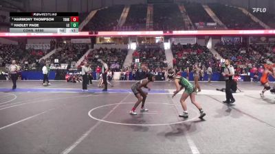 90 lbs Cons. Semi - Harmony Thompson, Team Of Hard Knox vs Hadley Page, Linn County