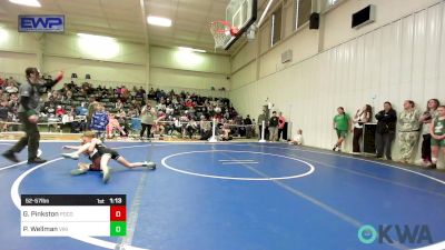 52-57 lbs Rr Rnd 2 - Gracelynn Pinkston, Pocola Youth Wrestling vs Paris Wellman, Viking Wrestling Club