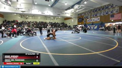 157 lbs Quarterfinal - Diego Del Manzano, Nordhoff vs Jesse Jimenez, Centennial Corona