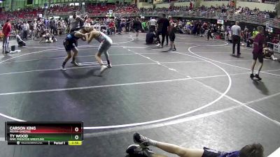 130 lbs Cons. Round 2 - Ty Wood, WWC Predator Wrestling vs Carson King, Neligh-Oakdale