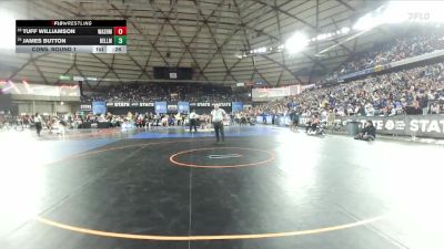 Boys 2A 126 lbs Cons. Round 1 - James Button, Bellingham vs Tuff Williamson, Washington