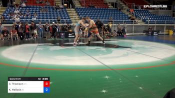 160 lbs Cons 16 #1 - Charlee Thomson, Wyoming vs Kyler Hallock, Montana