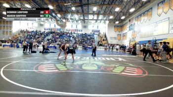 157 lbs Quarterfinal - Mason Griffith, Wellington Community Hs vs Dominik Ledford, Jensen Beach