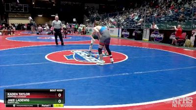 4A-106 lbs Quarterfinal - Kaden Taylor, Heritage-Catoosa vs Jake Ladewig, North Hall