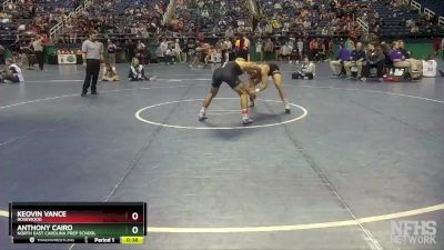 1A 152 lbs Cons. Round 1 - Keovin Vance, Rosewood vs Anthony Cairo, North East Carolina Prep School