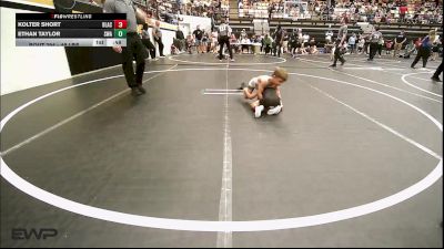49 lbs Final - Kolter Short, Blackwell Wrestling Club vs Ethan Taylor, Shelton Wrestling Academy