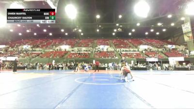 130 lbs Champ. Round 2 - Owen Martel, Moses Lake Wrestling Club vs Chauncey Dalton, CODY WRESTLING CLUB