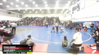 77 lbs Quarterfinal - Ethan Jimenez, Inland Elite Wrestling Club vs Oliver Garcia, Riverside Rascals