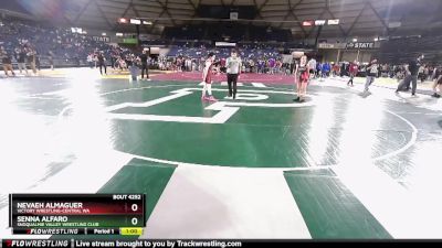 93 lbs Cons. Semi - Nevaeh Almaguer, Victory Wrestling-Central WA vs Senna Alfaro, Snoqualmie Valley Wrestling Club