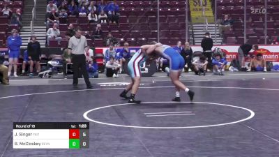 189 lbs Round Of 16 - Jason Singer, Faith Christian Acad vs Brayden McCloskey, Reynolds