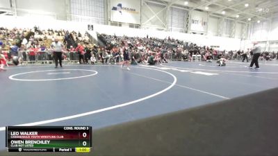 86 lbs Cons. Round 3 - Leo Walker, Canandaigua Youth Wrestling Club vs Owen Brenchley, Club Not Listed