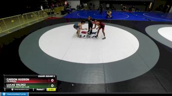 165 lbs Champ. Round 2 - Carson Hudson, California vs Lucas Valdez, Paragon Wrestling Club