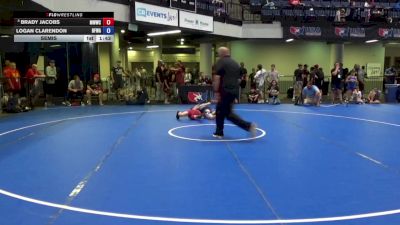 67 lbs Semis - Brady Jacobs, Michigan West Wrestling Club vs Logan Clarendon, Black Fox Wrestling Academy