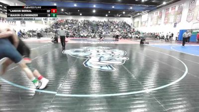 120 Boys Champ. Round 2 - Landon Bernal, Imperial vs Mason Clowminzer, San Marcos