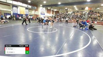 160 lbs Cons. Round 2 - Dyllan Irmen, Rancho Bernardo vs Noah Zuniga, Trabuco Hills