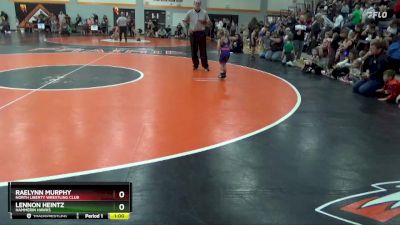 Round 4 - Raelynn Murphy, North Liberty Wrestling Club vs Lennon Heintz, Hammerin Hawks