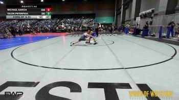 100 lbs Consi Of 16 #2 - Michael Garcia, Charlotte Hammerheads vs Talon Peterpaul, Chickasha Wrestling