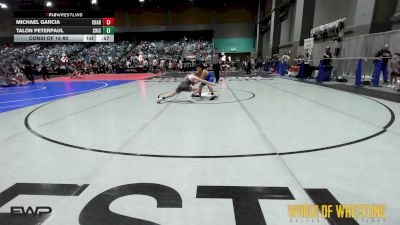 100 lbs Consi Of 16 #2 - Michael Garcia, Charlotte Hammerheads vs Talon Peterpaul, Chickasha Wrestling