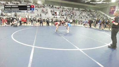 135 lbs Cons. Sub-semis - Aurora Hiebert, Thunder Mountain Wrestling Club vs Rachel Reiersen, Scrap Yard Garage Wrestling