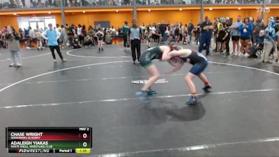 125 lbs Cons. Round 1 - Chase Wright, NoWorries Academy vs Adaleigh Yiakas, White Knoll Wrestling Club