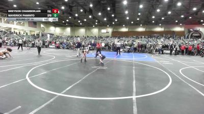 66 lbs Round Of 16 - Breyson Chamberlain, Fallon Outlaws WC vs Maverick Paminto, Spring Hills WC