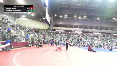 64 lbs Semifinal - Adalie Mills, Pottsville Apache Youth Wrestling vs Harper Wilkinson, Arkansas