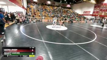 120 lbs Cons. Semi - Hayden Jensen, Powell Middle School vs Bennett Sanford, Greybull MS