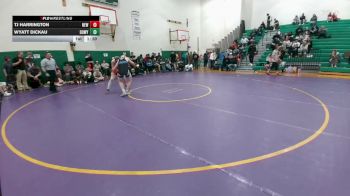 157 lbs Round 5 (6 Team) - Wyatt Dickau, DouglasWY vs TJ Harrington, Newcastle