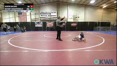 49 lbs Round Of 16 - Austin Galaviz, Unattached vs Maysey Zarantonello, Marlow Outlaws