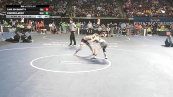 D 1 106 lbs Cons. Round 2 - Colton Lanier, Walker vs Sam Ainsworth, Chalmette