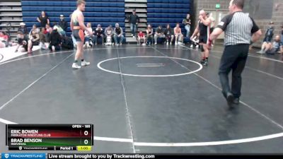 185 lbs Cons. Semi - Eric Bowen, Middleton Wrestling Club vs Brad Benson, Individual