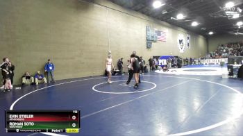 113 lbs Champ. Round 1 - Roman Soto, Westmont vs Evin Stieler, Atascadero