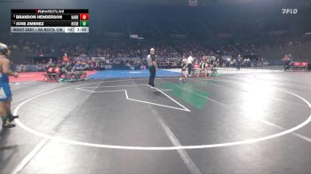 3A Boys 106 lbs 1st Place Match - Jose Jimenez, Nyssa Boys vs Brandon Henderson, Harrisburg Boys