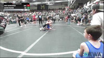61 lbs Consi Of 8 #2 - Eric Barkhimer, Choctaw Ironman vs Gavin Fulton, Shelton Wrestling Academy