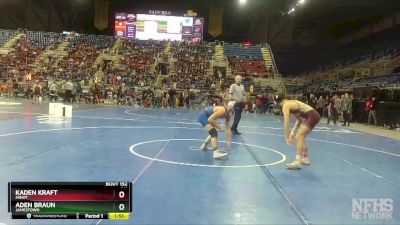 152 lbs Quarterfinal - Kaden Kraft, Minot vs Aden Braun, Jamestown