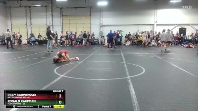 88 lbs Round 7 (8 Team) - Ronald Kaufman, FL Scorpions vs Riley Karwowski, Mat Assassins Red