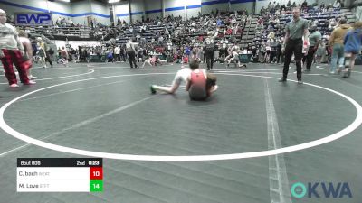 80 lbs Rr Rnd 1 - Clay Bach, Weatherford Youth Wrestling vs Maddox Love, Standfast