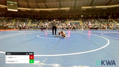 60 lbs Quarterfinal - Lane Jager, Carl Albert vs Dozer Blakley, Pocola Youth Wrestling