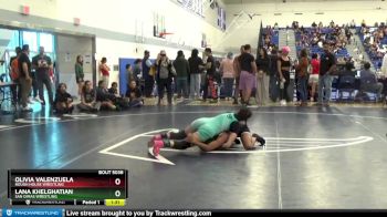 106 lbs Quarterfinal - Olivia Valenzuela, Rough House Wrestling vs Lana Khelghatian, San Dimas Wrestling