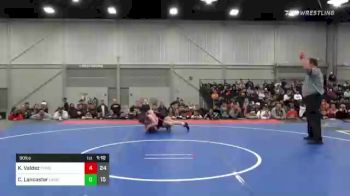 90 lbs Rr Rnd 7 - Katey Valdez, Pomona Elite Girls vs Claire Lancaster, Oklahoma Supergirls