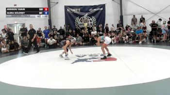 35 lbs Quarterfinal - Addison Yabur, Surfside Girls - W vs Alsea Goldsby, Mat Demon - W