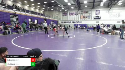 106 lbs 7th Place Match - Adam Bauer, Walla Walla vs Farzad Karimi, Kent Meridian