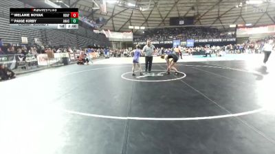 Girls 2A 140 lbs Champ. Round 1 - Melanie Novak, Hudson`s Bay (Girls) vs Paige Kirby, Anacortes (Girls)