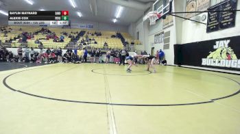 125 lbs Quarterfinal - Baylin Maynard, Sand Springs Girls vs Alexis Cox, Pryor HS Girls
