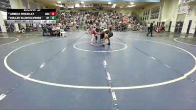 130 lbs Champ. Round 2 - Athena Wheatley, Lancaster vs Zelilah Elliston-Perez, Upland