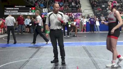 140 lbs Champ. Round 1 - Addison Davis, Jayhawk Wrestling vs Ellie Hanson, Clay County