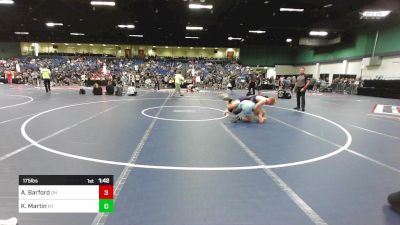 175 lbs Consi Of 64 #2 - Andrew Barford, OH vs Kayleb Martin, NY