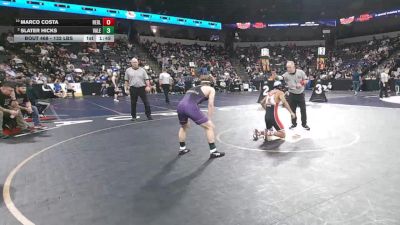 132 lbs Quarterfinal - Marco Costa, Redlands East Valley (SS) vs Slater Hicks, Valencia/Valencia (SS)