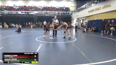 165 lbs Champ. Round 2 - Khalid Ghani, Modesto Junior College vs Markus Zahn, Delta College